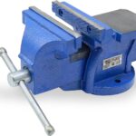 CCLIFE Feststehend Schraubstock Gusseisen 100/125/150 mm für Werkbank Werkbankschraubstock Parallelschraubstock, Modell:150mm | Parallelschraubstock mit robuster Spannkraft für präzises Fixieren bei Werkstatt- und Heimwerkerarbeiten