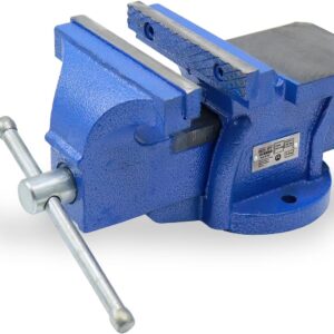 CCLIFE Feststehend Schraubstock Gusseisen 100/125/150 mm für Werkbank Werkbankschraubstock Parallelschraubstock, Modell:150mm | Parallelschraubstock mit robuster Spannkraft für präzises Fixieren bei Werkstatt- und Heimwerkerarbeiten