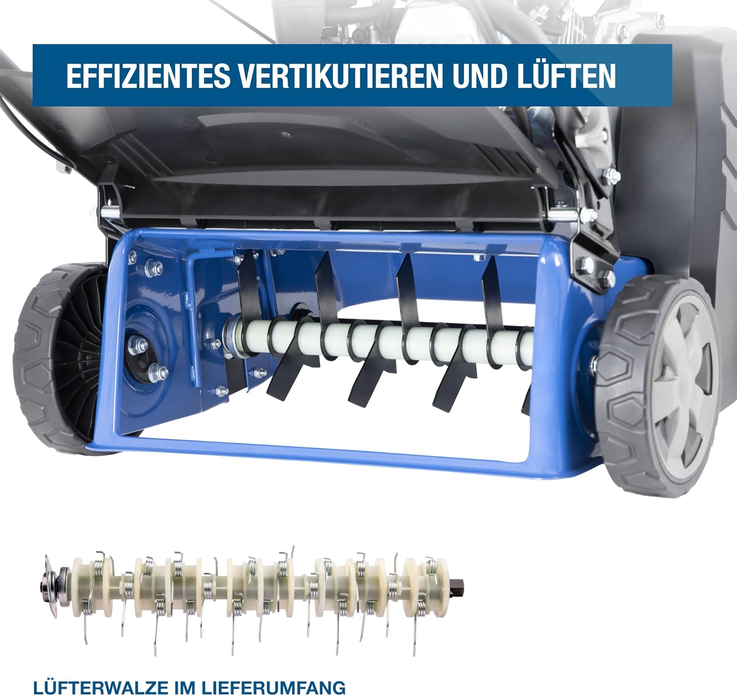 HYUNDAI Benzin Vertikutierer & Rasenlüfter SC4002G – 40 cm, 5.6 PS, 2-in-1 Funktion, 40L Fangkorb, für große Rasenflächen, gegen Moos und Rasenfilz 4 HYUNDAI Benzin Vertikutierer & Rasenlüfter SC4002G – 40 cm, 5.6 PS, 2-in-1 Funktion, 40L Fangkorb, für große Rasenflächen, gegen Moos und Rasenfilz – Bild 4