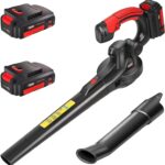 MZK 20V Akku-Laubbläser, 210 km/h & 770 m³/h Laubgebläse, Ultra-Leichter Laubpuster für Garten & Terrasse (Inkl. 2X 2.0Ah Akkus & Ladegerät)
