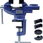 CCLIFE Tischschraubstock 50/70 mm, 360° drehbar, Gusseisen | Stabiler Tischschraubstock für Werkbank, präzises Spannen bei Heimwerken, Reparatur und Modellbau