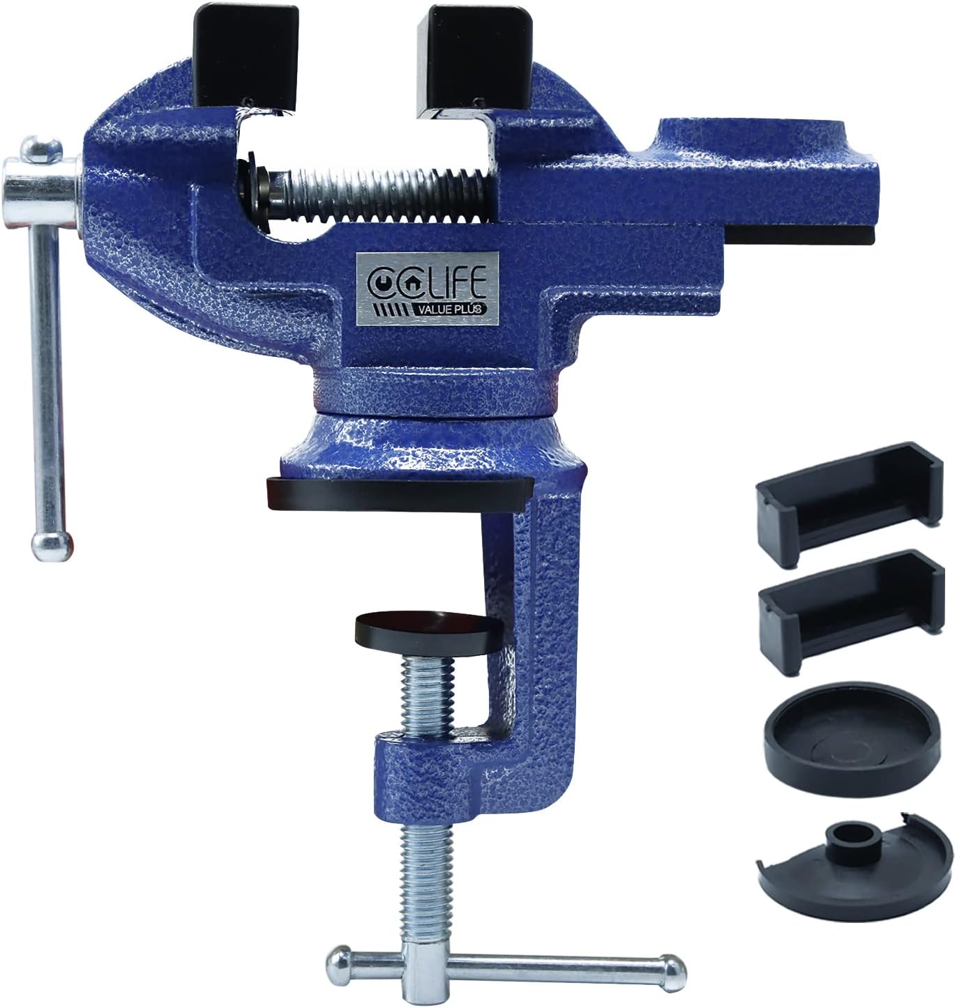 CCLIFE Tischschraubstock 50/70 mm, 360° drehbar, Gusseisen | Stabiler Tischschraubstock für Werkbank, präzises Spannen bei Heimwerken, Reparatur und Modellbau 1 CCLIFE Tischschraubstock 50/70 mm, 360° drehbar, Gusseisen | Stabiler Tischschraubstock für Werkbank, präzises Spannen bei Heimwerken, Reparatur und Modellbau