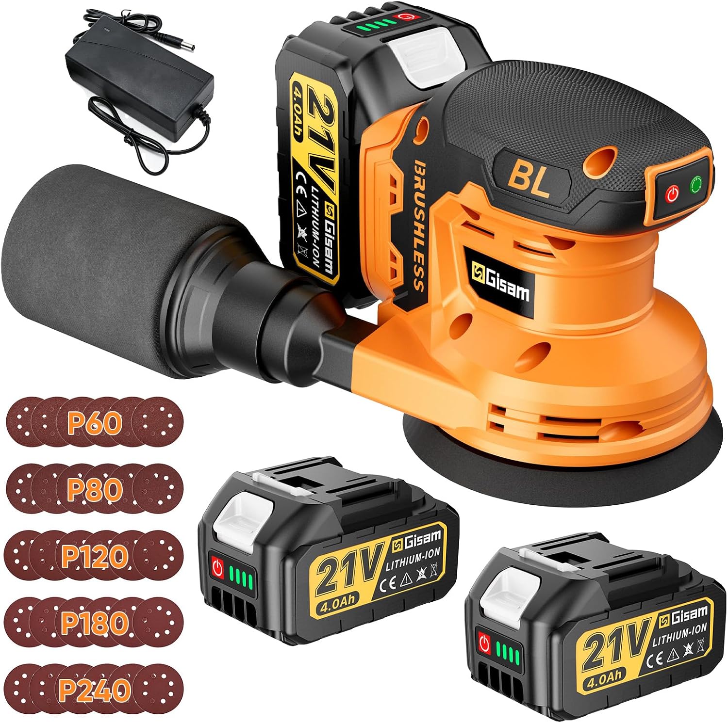 Exzenterschleifer 125mm 1200W bürstenlos Schleifmaschine für Holz Metall 1 Exzenterschleifer 125mm 1200W bürstenlos Schleifmaschine für Holz Metall