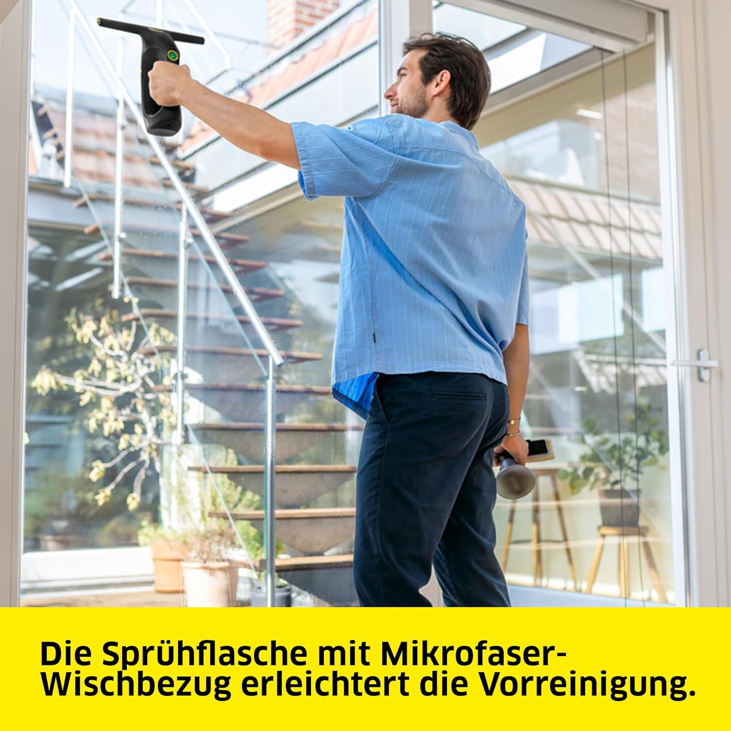 Kärcher Akku-Fenstersauger WV 2 Universal Precision+ Black, Akkulaufzeit: 35 min., Schmutzwassertank: 120 ml, 2 Absaugdüsen, Sprühflasche mit Mikrofaser-Wischbezug, 20 ml Fensterreiniger, USB-C-Port 5 Kärcher Akku-Fenstersauger WV 2 Universal Precision+ Black, Akkulaufzeit: 35 min., Schmutzwassertank: 120 ml, 2 Absaugdüsen, Sprühflasche mit Mikrofaser-Wischbezug, 20 ml Fensterreiniger, USB-C-Port – Bild 5