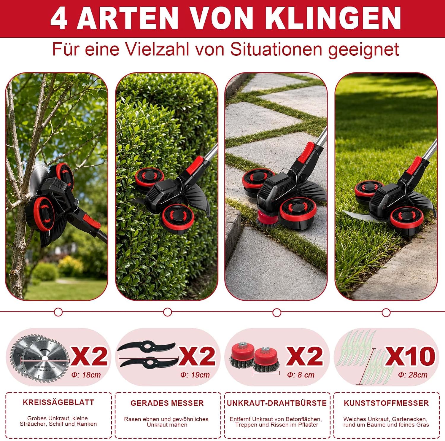 Akku Rasentrimmer für Makita-Akkus, 21V Rasentrimmer mit Akku 2 Akku Rasentrimmer für Makita-Akkus, 21V Rasentrimmer mit Akku – Bild 2