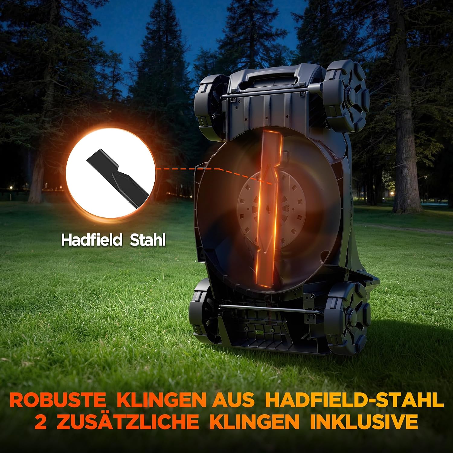 33 cm 20V Bürstenloser Akku-Rasenmäher für kleine Gärten | 20V 5,0Ah Akku & Ladegerät, 5-Stufen Höhenverstellung 25–65mm, 35L Grasfangkorb, Mulchmodus, 1 Ersatzklinge 5 33 cm 20V Bürstenloser Akku-Rasenmäher für kleine Gärten | 20V 5,0Ah Akku & Ladegerät, 5-Stufen Höhenverstellung 25–65mm, 35L Grasfangkorb, Mulchmodus, 1 Ersatzklinge – Bild 5