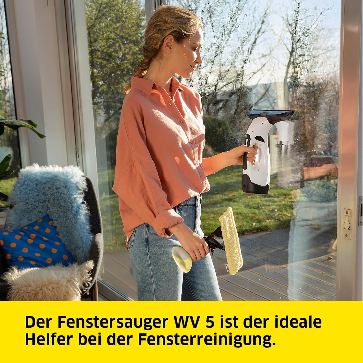 KÄRCHER Fenstersauger WV 5 Plus N Battery, mit zusätzlichem Akku, LED-Ladezustandsanzeige, 2 Absaugdüsen, Sprühflasche mit Mikrofaserbezug, 20 ml Fensterreiniger-Konzentrat 2 KÄRCHER Fenstersauger WV 5 Plus N Battery, mit zusätzlichem Akku, LED-Ladezustandsanzeige, 2 Absaugdüsen, Sprühflasche mit Mikrofaserbezug, 20 ml Fensterreiniger-Konzentrat – Bild 2