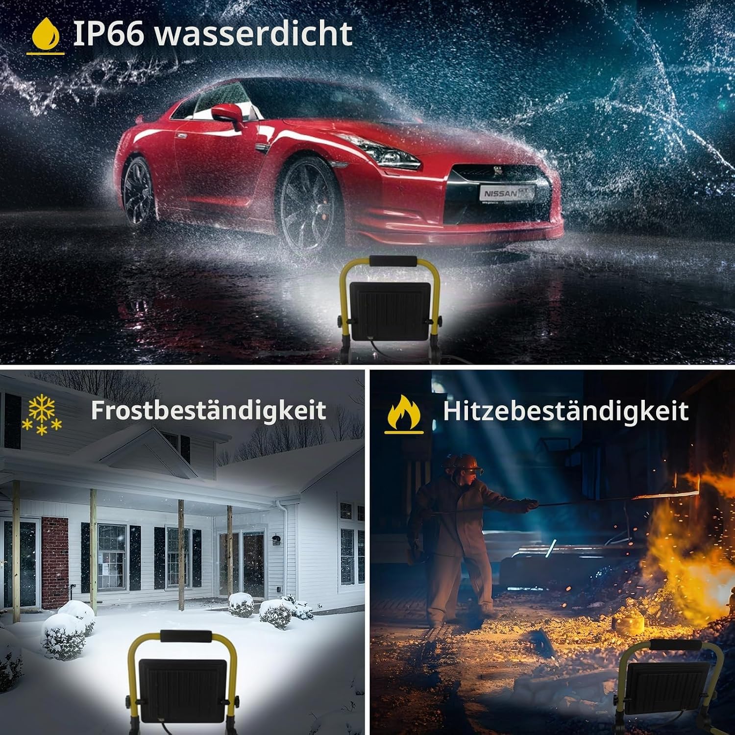 150w Led Baustrahler,15400 Lm Lm Superhelle Arbeitsleuchte,Tragbares Baustrahler,6000k Tageslichtweiß,Ip66 Wasserdicht,Eu-Stecker Bauleuchten mit 3.5M Kabel und Schalter für Werkstatt,Garage,Garten 5 150w Led Baustrahler,15400 Lm Lm Superhelle Arbeitsleuchte,Tragbares Baustrahler,6000k Tageslichtweiß,Ip66 Wasserdicht,Eu-Stecker Bauleuchten mit 3.5M Kabel und Schalter für Werkstatt,Garage,Garten – Bild 5