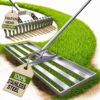 2in1 RasenRakel Edelstahl 80x30cm + vertikutierer Hand Rasen rake 6 81Z52mdlnFL. AC SL1254