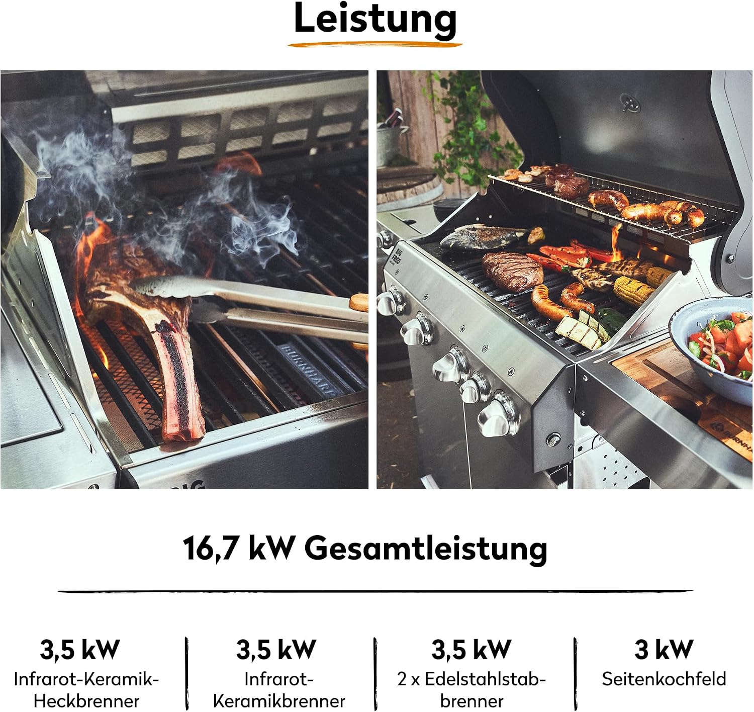 BURNHARD FRED Deluxe Gasgrill 3-Brenner, Edelstahl, 2023, Limitiert 5 BURNHARD FRED Deluxe Gasgrill 3-Brenner, Edelstahl, 2023, Limitiert – Bild 5