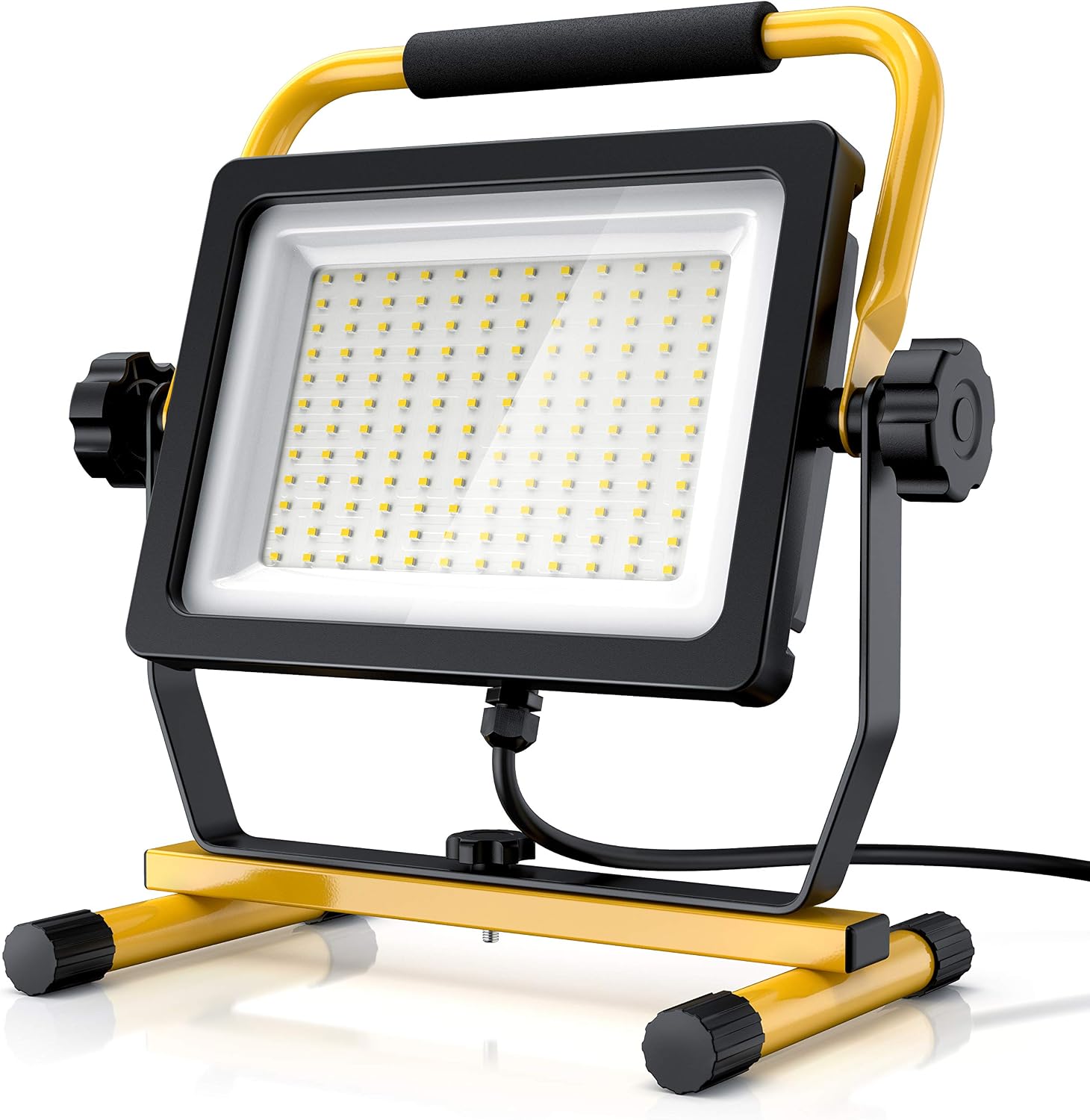 Brandson - 100W LED Baustrahler 144 SMD LEDs – Arbeitsleuchte – Bauscheinwerfer – Baulampe - Tragegriff 6000K – 10000 Lumen – 4 m Stromkabel – Metallgehäuse – IP65 1 Brandson - 100W LED Baustrahler 144 SMD LEDs – Arbeitsleuchte – Bauscheinwerfer – Baulampe - Tragegriff 6000K – 10000 Lumen – 4 m Stromkabel – Metallgehäuse – IP65