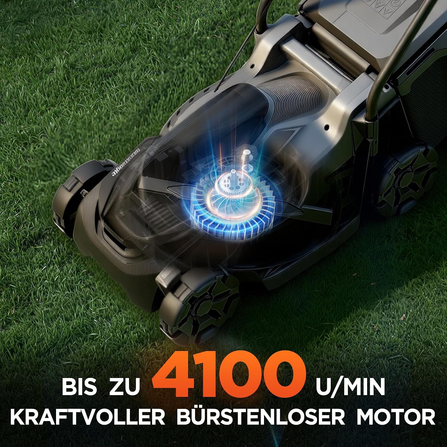 33 cm 20V Bürstenloser Akku-Rasenmäher für kleine Gärten | 20V 5,0Ah Akku & Ladegerät, 5-Stufen Höhenverstellung 25–65mm, 35L Grasfangkorb, Mulchmodus, 1 Ersatzklinge 3 33 cm 20V Bürstenloser Akku-Rasenmäher für kleine Gärten | 20V 5,0Ah Akku & Ladegerät, 5-Stufen Höhenverstellung 25–65mm, 35L Grasfangkorb, Mulchmodus, 1 Ersatzklinge – Bild 3