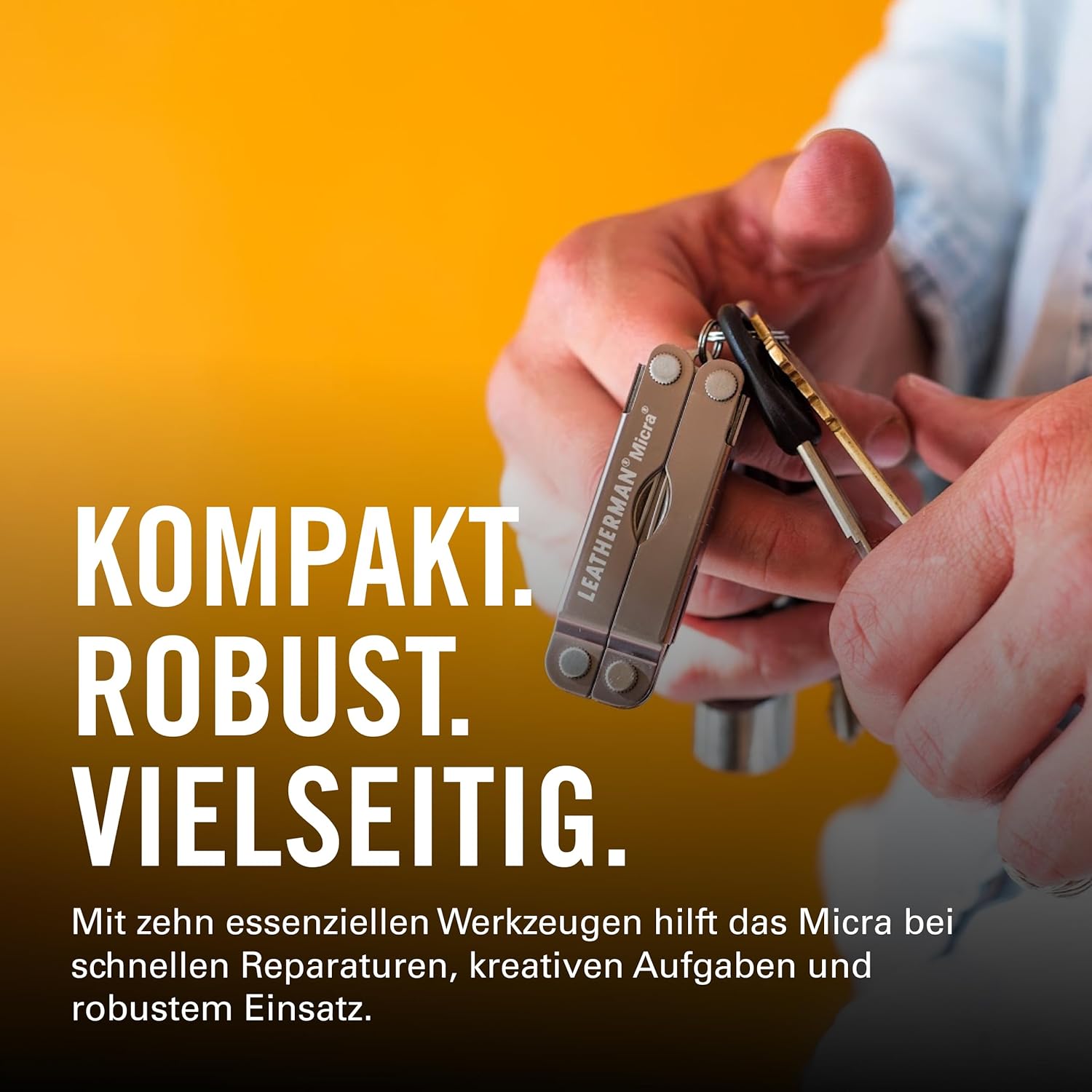Leatherman Micra - Edelstahl-Schlüsselanhänger Multi-Tool mit Federschere und 9 Werkzeugen - Edelstahl 2 Leatherman Micra - Edelstahl-Schlüsselanhänger Multi-Tool mit Federschere und 9 Werkzeugen - Edelstahl – Bild 2