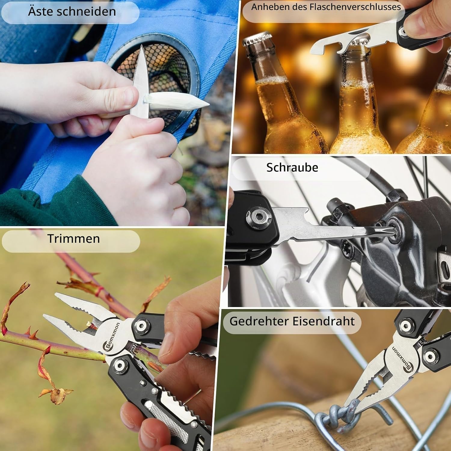 Multitool Werkzeug mit Zange, 13 in 1 Zange Schraubendreher Messer Säge usw, Multi-Tool für Freien Camping Angeln, Outdoor Mini Werkzeug Ideal Geschenke für Frauen Männer 5 Multitool Werkzeug mit Zange, 13 in 1 Zange Schraubendreher Messer Säge usw, Multi-Tool für Freien Camping Angeln, Outdoor Mini Werkzeug Ideal Geschenke für Frauen Männer – Bild 5