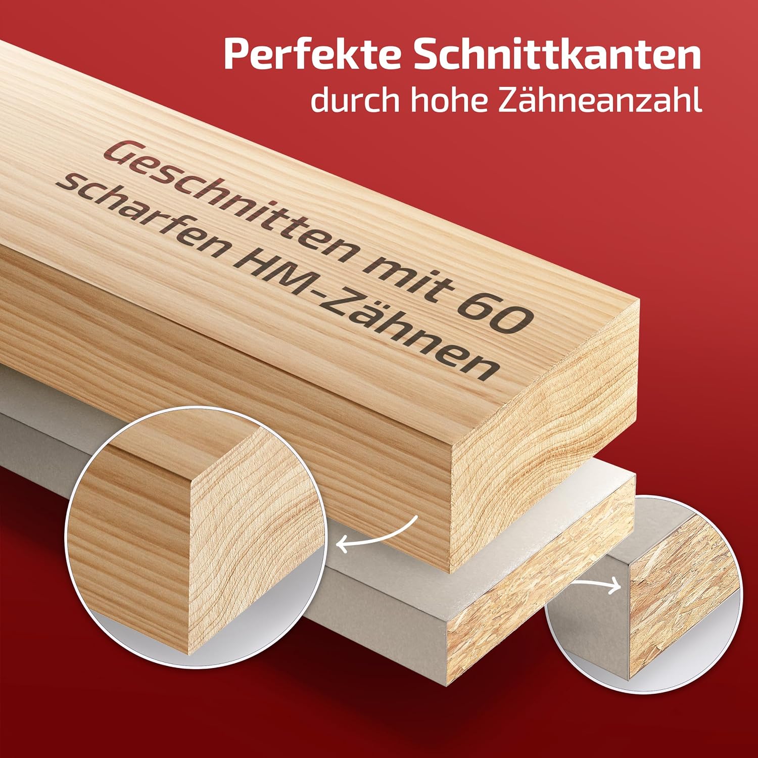 Holz Kreissägeblatt 165×20 mm Hartmetall - Ideal für Hart- und Weichholz - Sägeblatt 165x20 Holz kompatibel mit Tauchsäge & Kreissäge von Bosch & Makita 3 Holz Kreissägeblatt 165×20 mm Hartmetall - Ideal für Hart- und Weichholz - Sägeblatt 165x20 Holz kompatibel mit Tauchsäge & Kreissäge von Bosch & Makita – Bild 3
