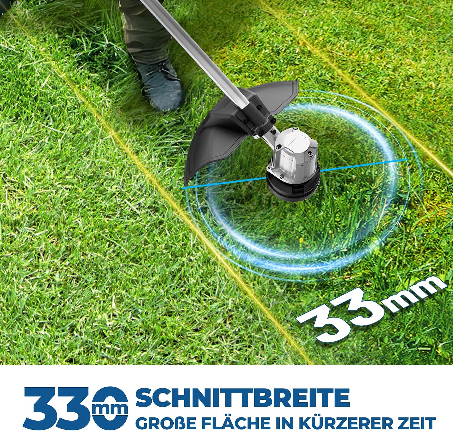 Dong Cheng Akku Rasentrimmer & Kantenschneider 40V, 33cm Schnittbreite 3 Dong Cheng Akku Rasentrimmer & Kantenschneider 40V, 33cm Schnittbreite – Bild 3