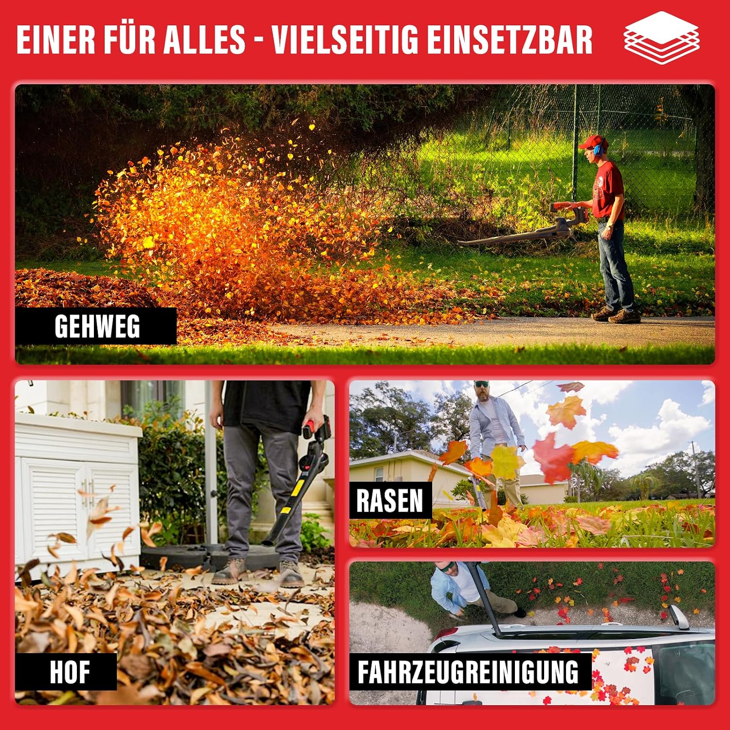 MZK 20V Akku-Laubbläser, 210 km/h & 770 m³/h Laubgebläse, Ultra-Leichter Laubpuster für Garten & Terrasse (Inkl. 2X 2.0Ah Akkus & Ladegerät) 4 MZK 20V Akku-Laubbläser, 210 km/h & 770 m³/h Laubgebläse, Ultra-Leichter Laubpuster für Garten & Terrasse (Inkl. 2X 2.0Ah Akkus & Ladegerät) – Bild 4