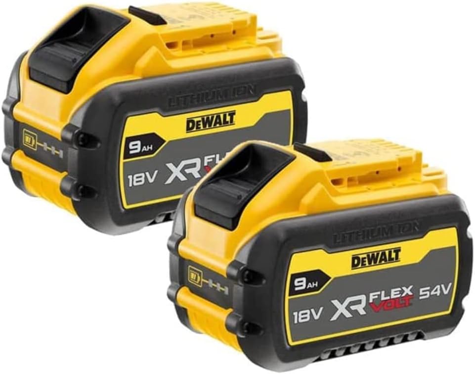 DEWALT DCB547 18V / 54V XR FLEXVOLT 9.0ah Akku DCB547-XJ-Twin Pack, 18V, Gelb, 2 Stück 1 DEWALT DCB547 18V / 54V XR FLEXVOLT 9.0ah Akku DCB547-XJ-Twin Pack, 18V, Gelb, 2 Stück