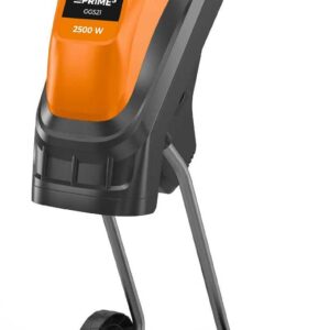 PRIME3 – Häcksler – Schredder Garten – Leistungsstarkes Gerät für einfaches Zerkleinern von Ästen und Gartenabfällen – Transporträdern und Stabiler Basis, 2500W, 4300U/min, geeignet bis Ø44mm, GGS21