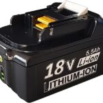 18V 5.5Ah Li-Ion Ersatz für 18V Akku BL1860B BL1850B BL1840B BL1860 BL1850 BL1840 BL1830 BL1820 BL1815 BL1835 BL1845 194205-3 LXT-400 mit LED-Anzeige