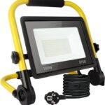 100W Led Baustrahler,10800LM Superhelle Arbeitsleuchte,Tragbares Baustrahler,6000K TageslichtWeiß,Ip66 Wasserdicht,Eu-Stecker Bauleuchten mit 3.5M Kabel und Schalter für Werkstatt,Garage,Garten