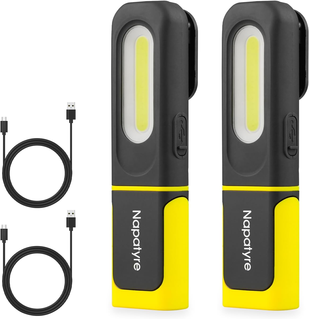 Arbeitsleuchte LED Akku, 800LM Werkstattlampe mit Haken und Magnetfuß, 360° Drehbare 3 Lichtmodi Taschenlampe Werkstatt Handlampe für Auto Reparatur Camping Notfall (2 Stück) 1 Arbeitsleuchte LED Akku, 800LM Werkstattlampe mit Haken und Magnetfuß, 360° Drehbare 3 Lichtmodi Taschenlampe Werkstatt Handlampe für Auto Reparatur Camping Notfall (2 Stück)