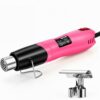 Mini Heißluftpistole 500W Handheld Tragbar mit Überhitzungsschutz, Heißluftgerät für Bastelarbeiten, Heimwerken, Schrumpffolie, Prägen (Rosa) 7 61gIu9u7gGL. AC SL1500