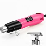 Mini Heißluftpistole 500W Handheld Tragbar mit Überhitzungsschutz, Heißluftgerät für Bastelarbeiten, Heimwerken, Schrumpffolie, Prägen (Rosa)