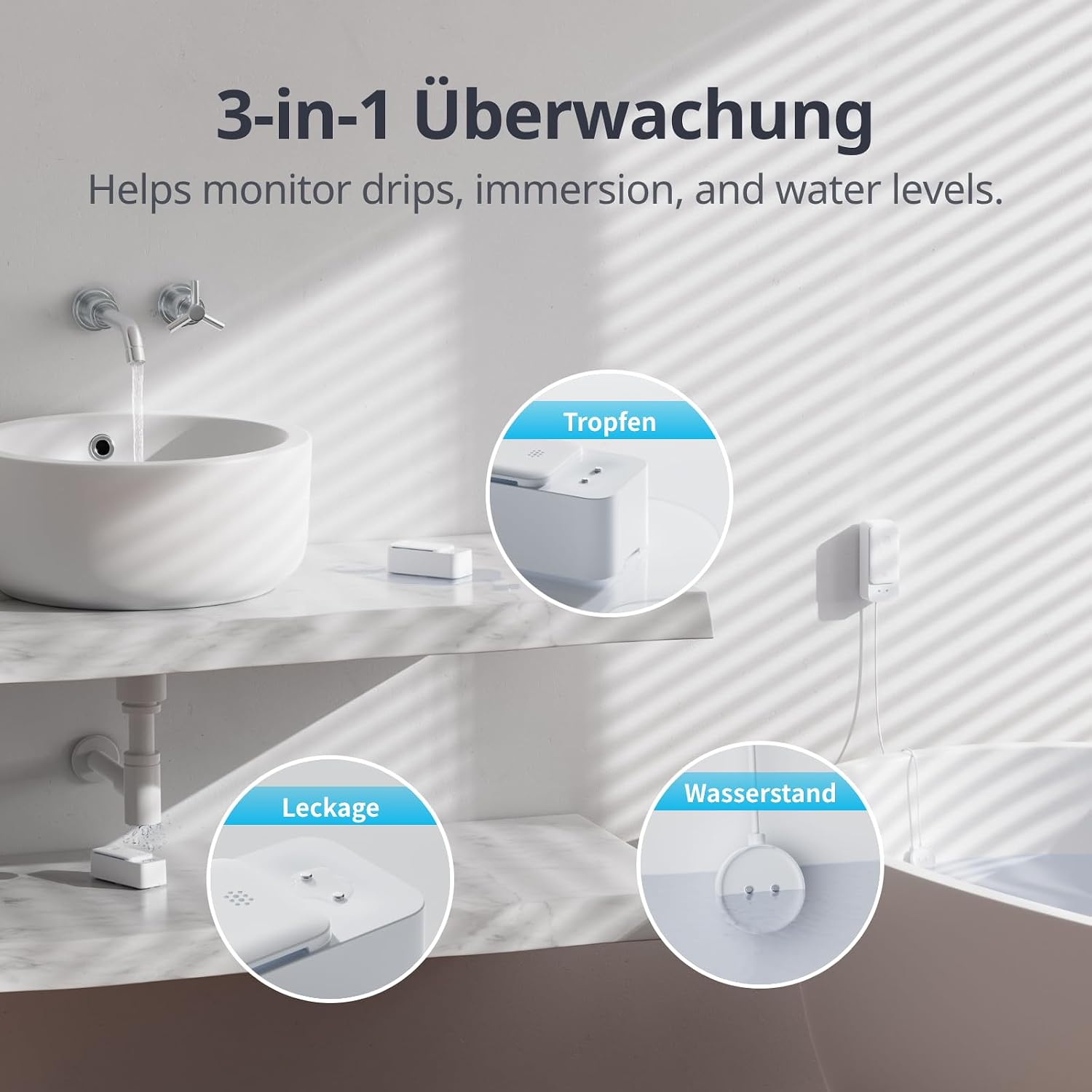 SwitchBot Wassermelder WLAN, Wassersensor mit 1m Sensorkabel 4 SwitchBot Wassermelder WLAN, Wassersensor mit 1m Sensorkabel – Bild 4