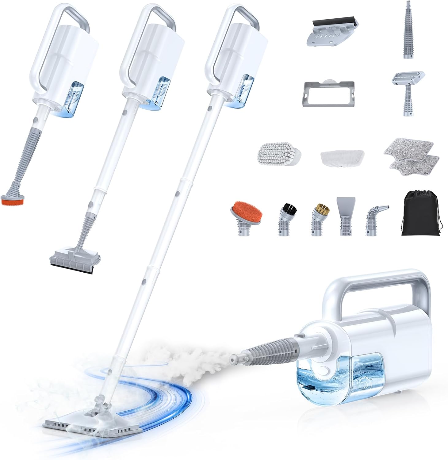 10-in-1 Dampfreiniger mit abnehmbarem Handgerät,Handdampfreiniger Zubehör 1 10-in-1 Dampfreiniger mit abnehmbarem Handgerät,Handdampfreiniger Zubehör