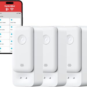 SwitchBot 3er-Pack Wassermelder WLAN, Wassersensor, App-/E-Mail-Warnung