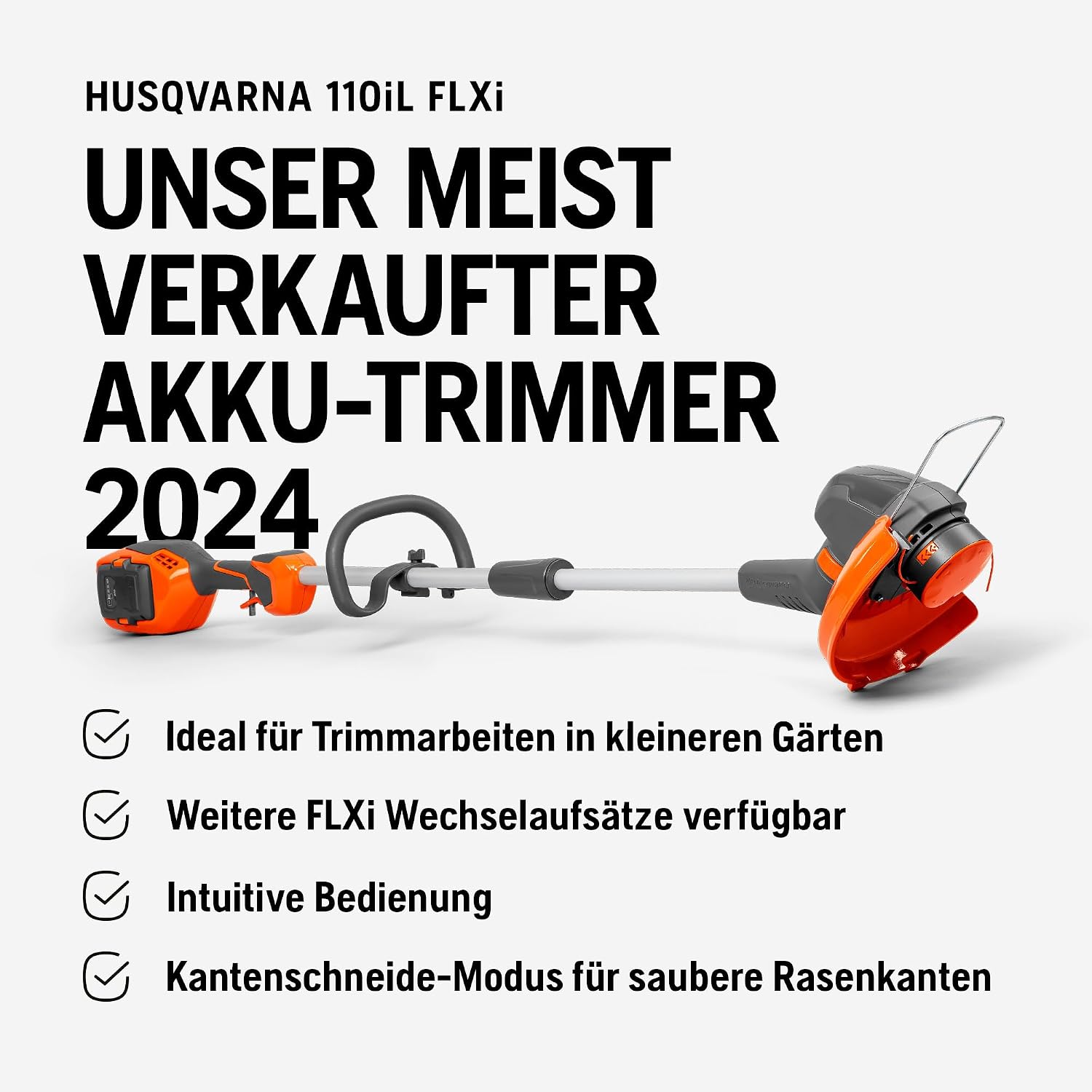 Husqvarna 110iL 36V Akku-Rasentrimmer inkl. Akku und Ladegerät 3 Husqvarna 110iL 36V Akku-Rasentrimmer inkl. Akku und Ladegerät – Bild 3