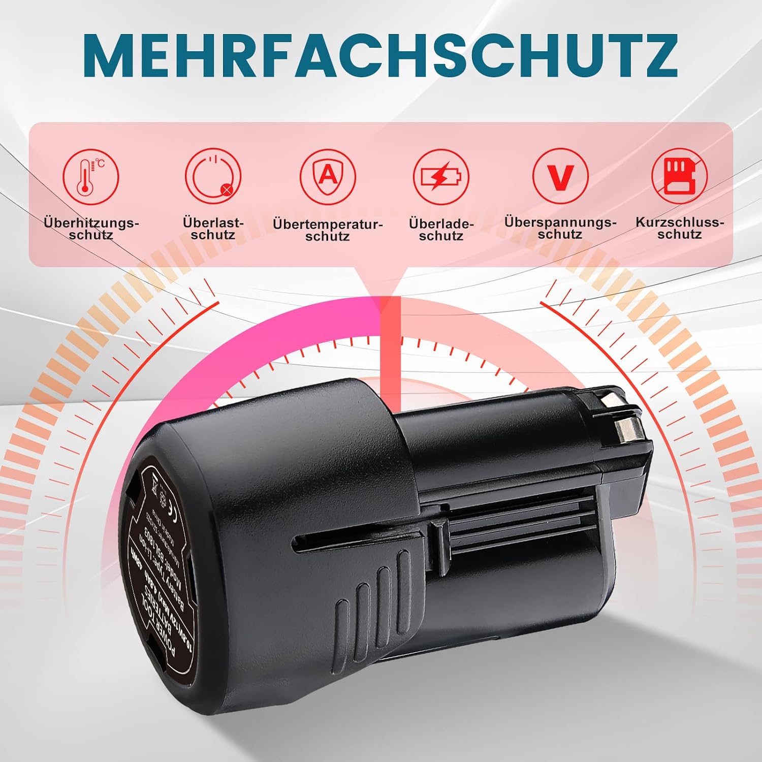 2X 4.8Ah Ersatzakku für Bosch 12V Akku GBA Professional 4 2X 4.8Ah Ersatzakku für Bosch 12V Akku GBA Professional – Bild 4