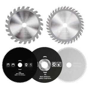 5-teiliges Kreissägeblatt Set – 85 x 10 mm, TCT/HSS Sägeblätter