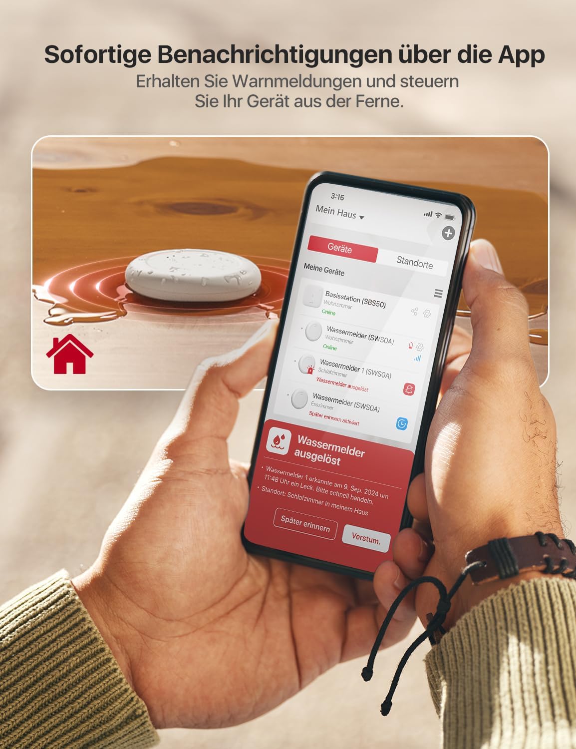 X-Sense Smarter Wassermelder, WLAN wasserdicht nach IP67, SWS0A, 2 Stück 3 X-Sense Smarter Wassermelder, WLAN wasserdicht nach IP67, SWS0A, 2 Stück – Bild 3