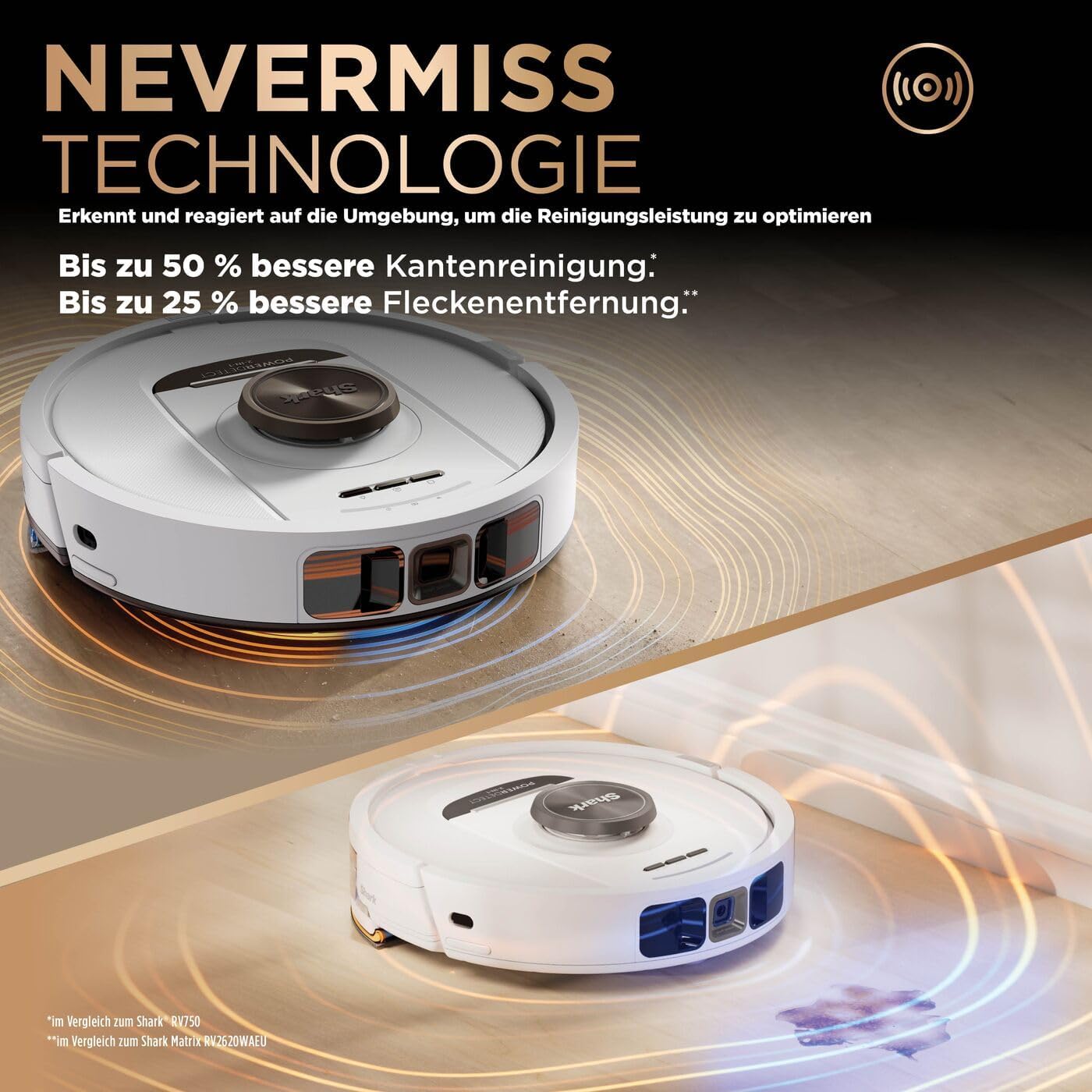 Shark PowerDetect 2-in-1 Saugroboter & Wischroboter, Weiß RV2800ZEEUWH 3 Shark PowerDetect 2-in-1 Saugroboter & Wischroboter, Weiß RV2800ZEEUWH – Bild 3