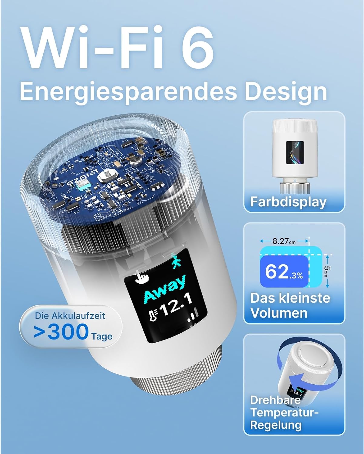 WLAN Heizkörperthermostat TRV901W 3 WLAN Heizkörperthermostat TRV901W – Bild 3