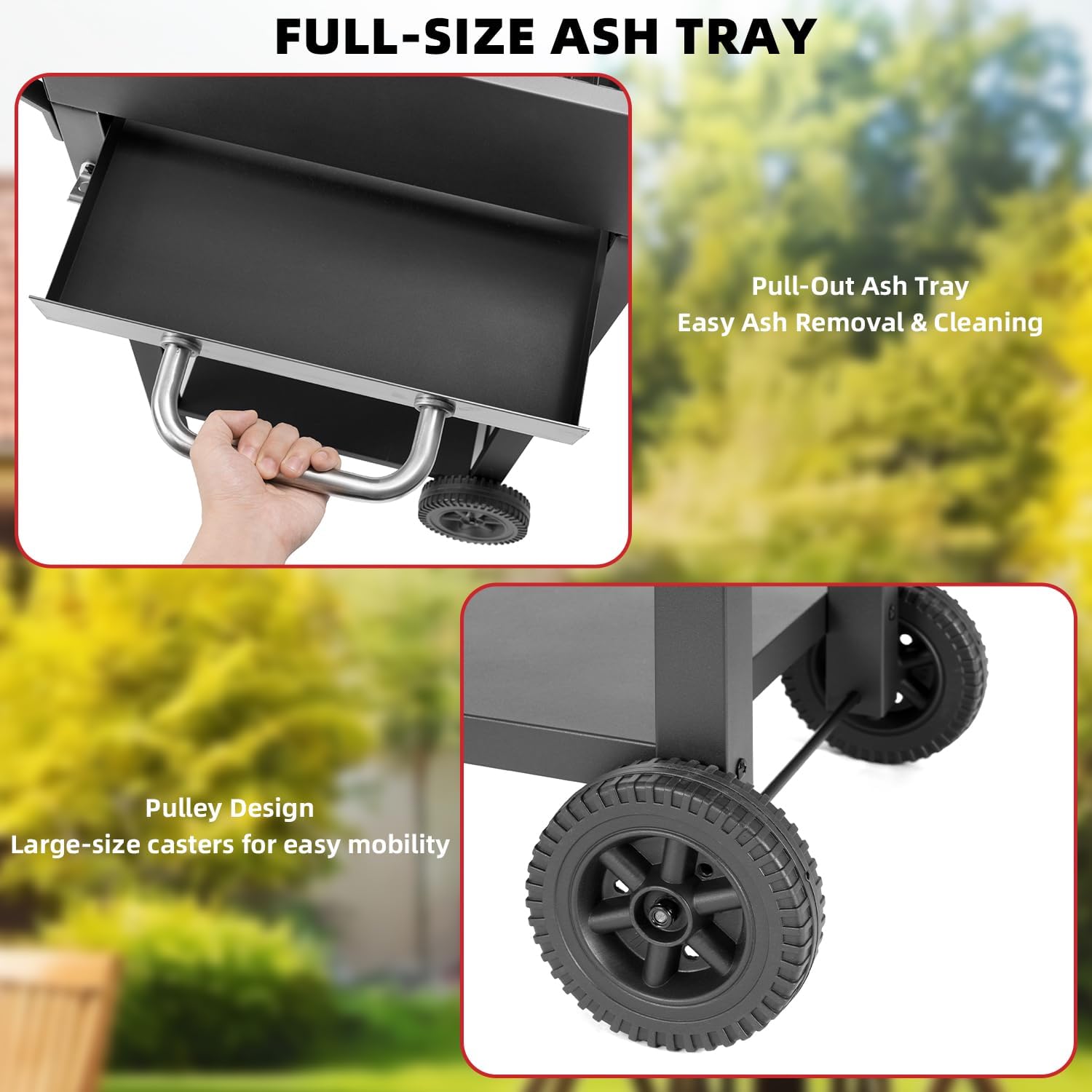 Holzkohlegrill mit Deckel Grill für Outdoor Garten, Camping BBQ & Smoker 4 Holzkohlegrill mit Deckel Grill für Outdoor Garten, Camping BBQ & Smoker – Bild 4