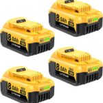 Cafonil 4X 8.0Ah Li-Ion Ersatzakku für Dewalt 18V Akku DCB184