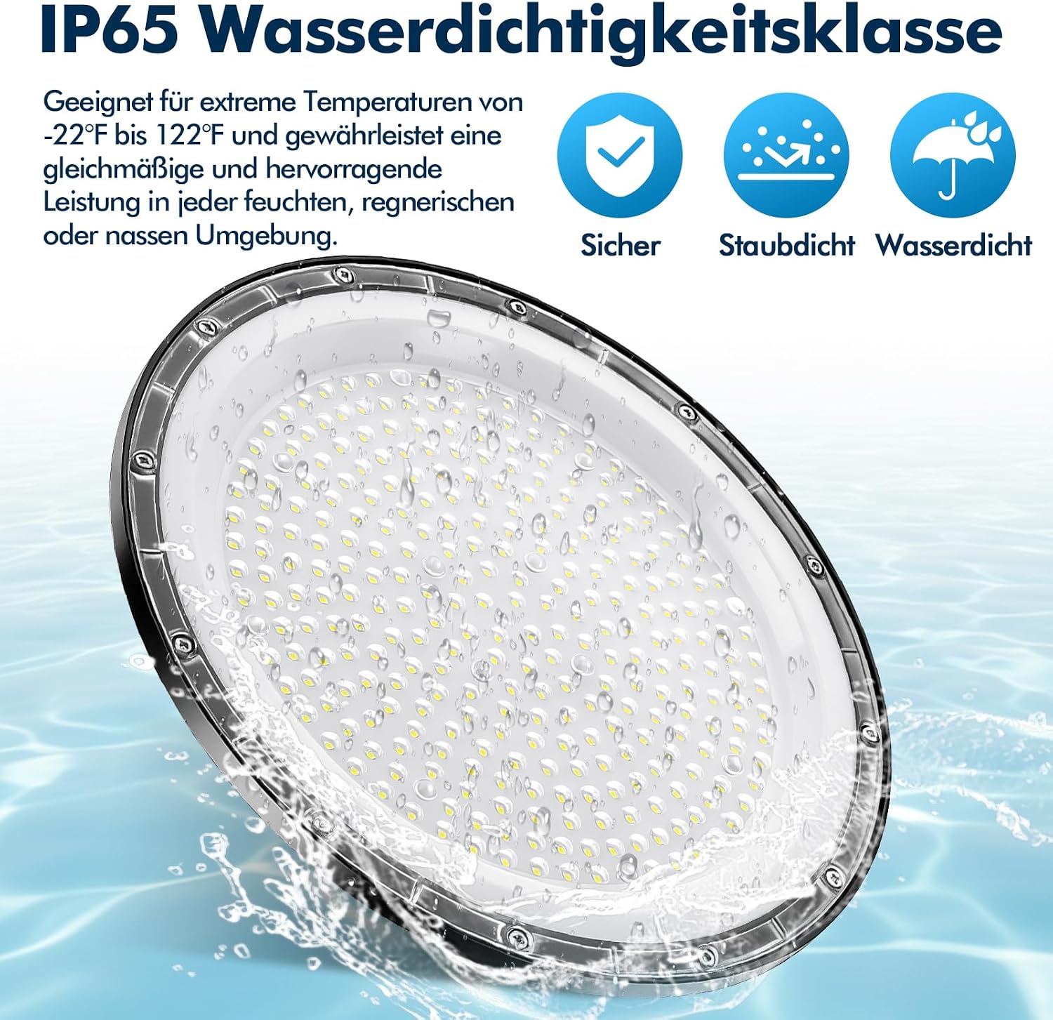 4Pack 500W UFO LED High Bay Light, Hallenstrahler 50000LM, 6500K Kaltweiß UFO LED Werkstattlampe, IP65 Wasserdichte LED Werkstatt Deckenleuchte für Fabriken,Garage,Lagerhaus 2 4Pack 500W UFO LED High Bay Light, Hallenstrahler 50000LM, 6500K Kaltweiß UFO LED Werkstattlampe, IP65 Wasserdichte LED Werkstatt Deckenleuchte für Fabriken,Garage,Lagerhaus – Bild 2