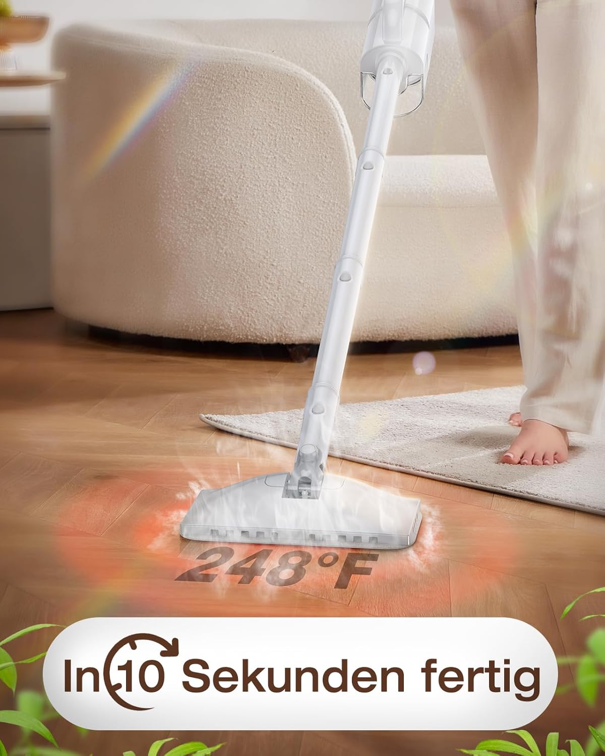 10-in-1 Dampfreiniger mit abnehmbarem Handgerät,Handdampfreiniger Zubehör 3 10-in-1 Dampfreiniger mit abnehmbarem Handgerät,Handdampfreiniger Zubehör – Bild 3