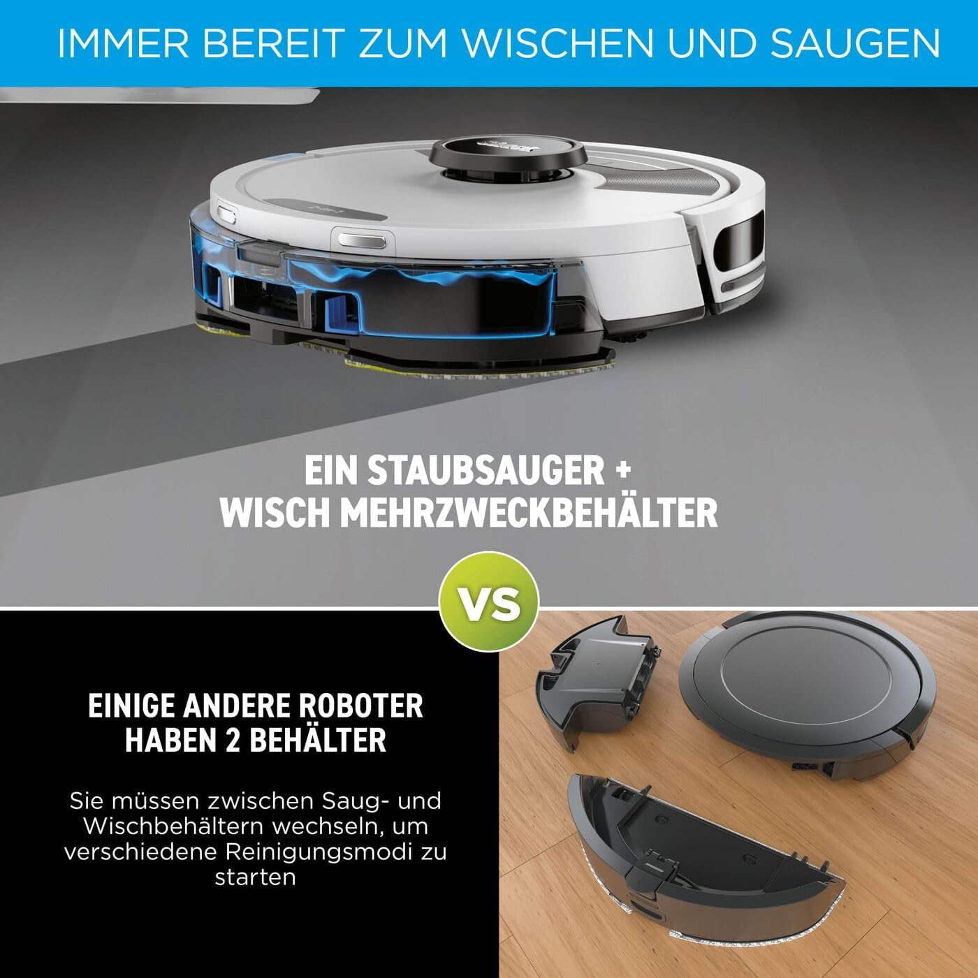 Shark Matrix Plus 2-in-1 selbstentleerter Wisch- & Saugroboter, Weiß 3 Shark Matrix Plus 2-in-1 selbstentleerter Wisch- & Saugroboter, Weiß – Bild 3