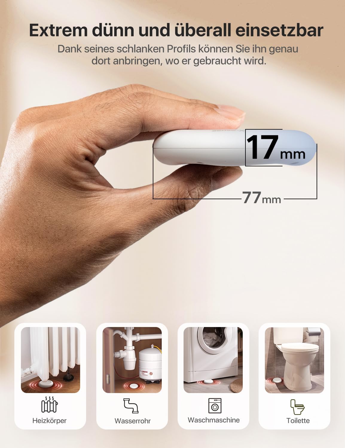 X-Sense Smarter Wassermelder, WLAN wasserdicht nach IP67, SWS0A, 2 Stück 5 X-Sense Smarter Wassermelder, WLAN wasserdicht nach IP67, SWS0A, 2 Stück – Bild 5