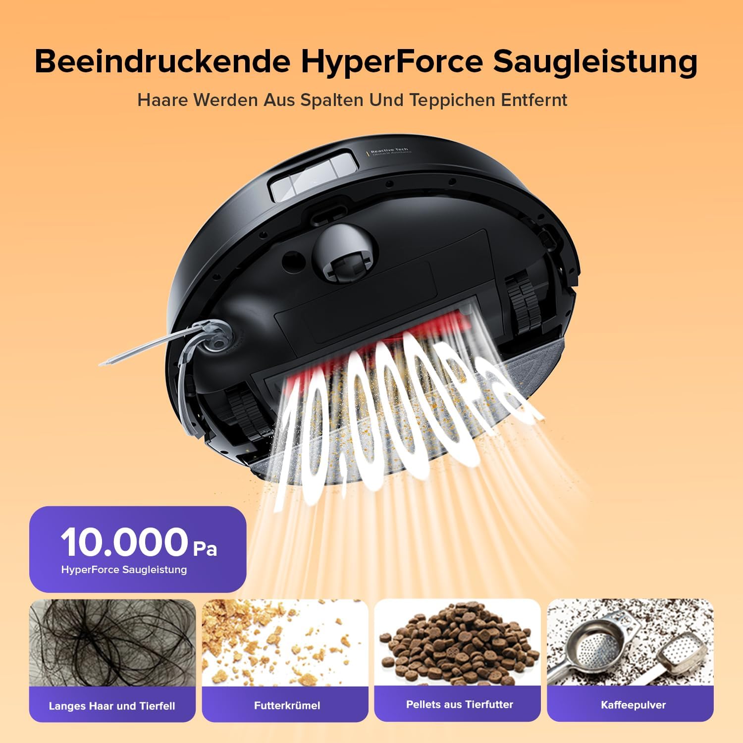 roborock Q10 S5-Set Saugroboter mit Wischfunktion, 10.000 Pa Saugkraft 2 roborock Q10 S5-Set Saugroboter mit Wischfunktion, 10.000 Pa Saugkraft – Bild 2