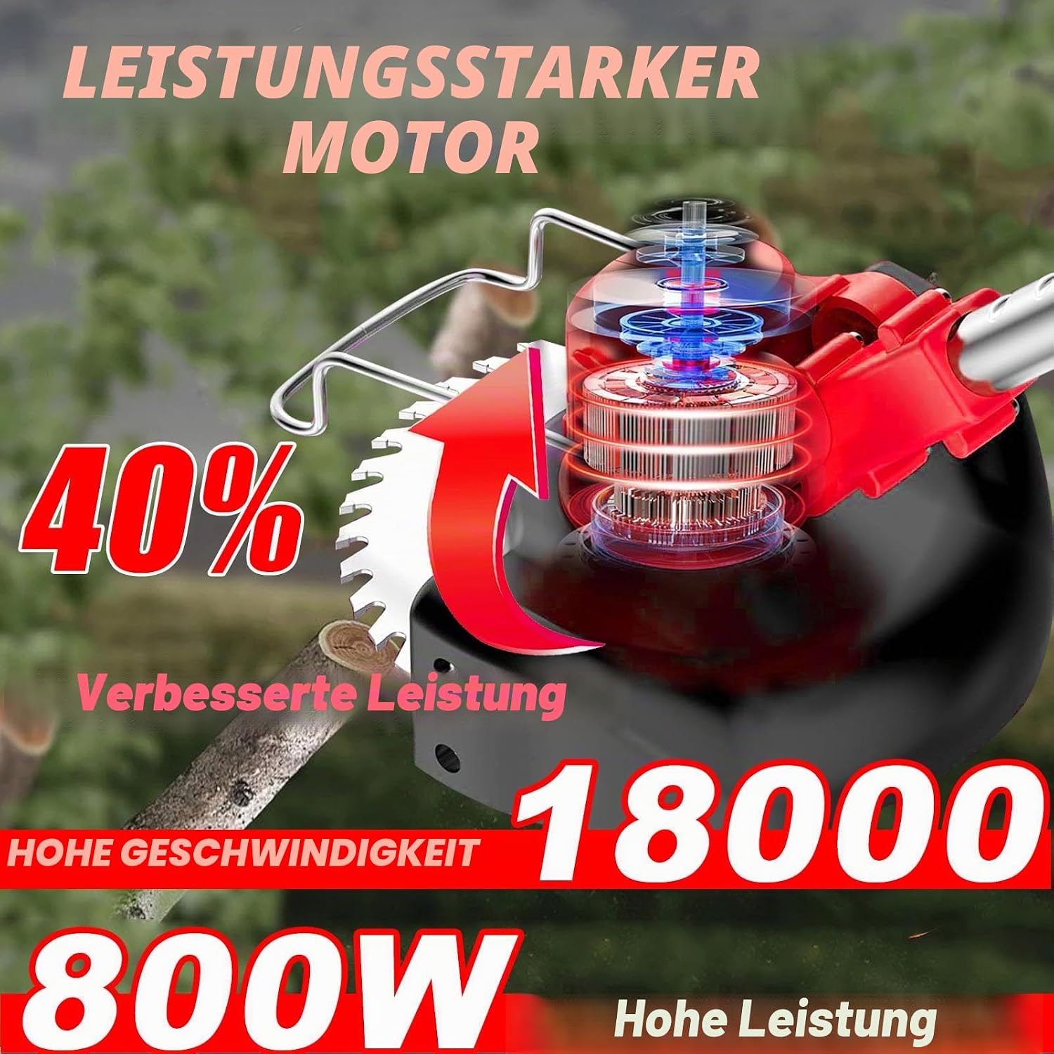 Akku-Rasentrimmer 21V Elektrischer Rasentrimmer - Motorsense akku Mit 2x2000mAh Batterie und 4 Messertypen, kantenschneider und Freischneider Akku für effiziente Rasenpflege und Unkrautbeseitigung 3 Akku-Rasentrimmer 21V Elektrischer Rasentrimmer - Motorsense akku Mit 2x2000mAh Batterie und 4 Messertypen, kantenschneider und Freischneider Akku für effiziente Rasenpflege und Unkrautbeseitigung – Bild 3