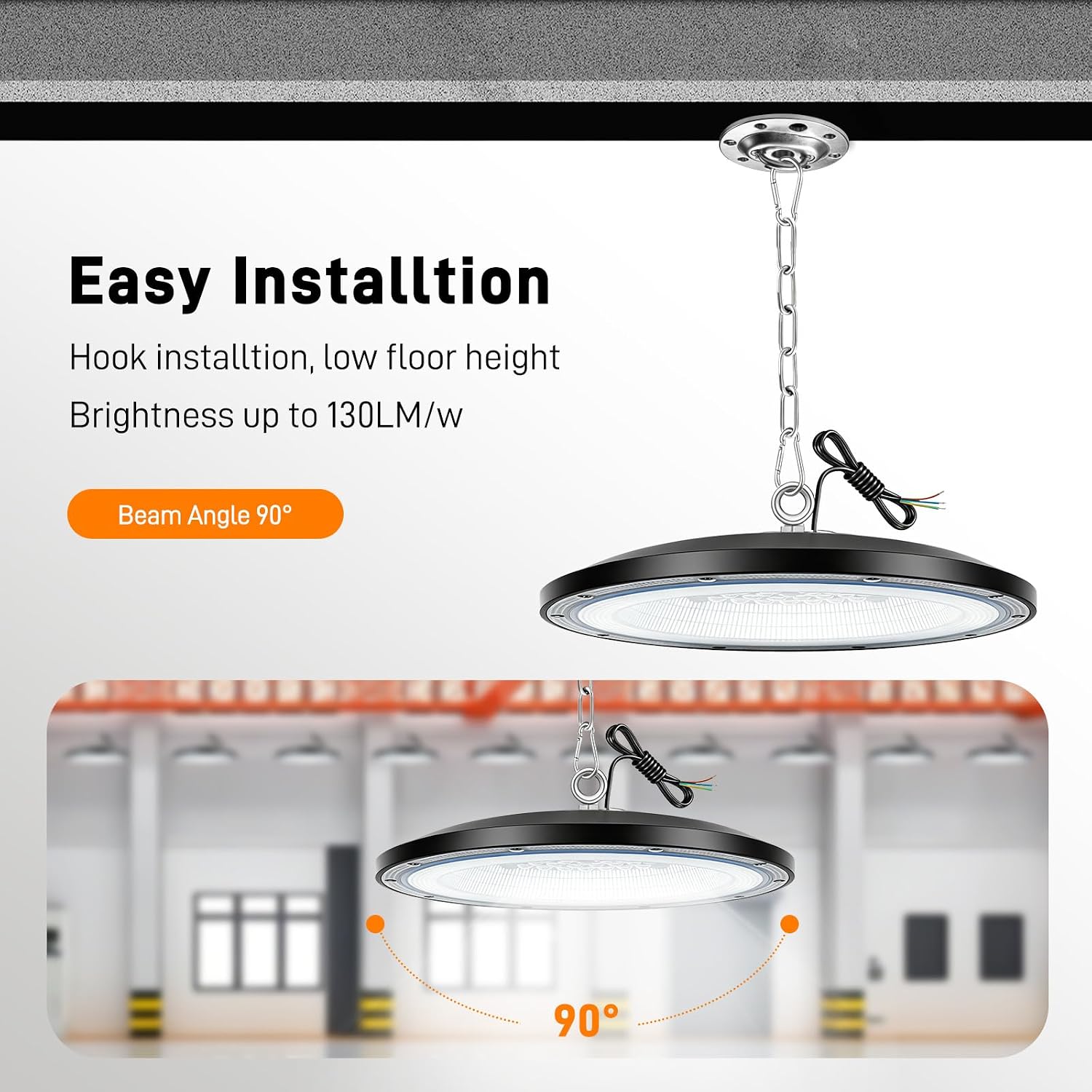 4 Stück 100W LED Werkstattlampe Hallenbeleuchtung Deckenleuchte 4 4 Stück 100W LED Werkstattlampe Hallenbeleuchtung Deckenleuchte – Bild 4