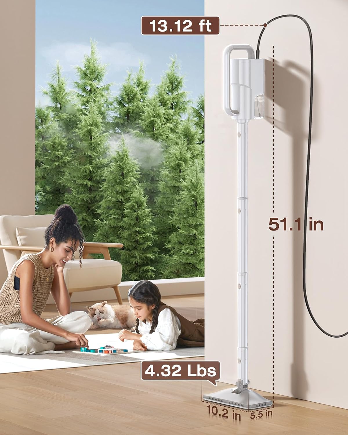 10-in-1 Dampfreiniger mit abnehmbarem Handgerät,Handdampfreiniger Zubehör 2 10-in-1 Dampfreiniger mit abnehmbarem Handgerät,Handdampfreiniger Zubehör – Bild 2