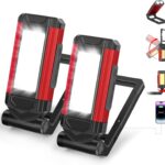 Daphomeu Wiederaufladbare LED Werkstattlampe & Taschenlampe 2 Stück