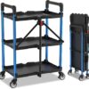 WORKPRO Servierwagen Klappbar mit Rollen, 3 Etagen, Bis zu 96 kg Belastbar 2 71W6qfmqBIL. AC SL1500