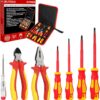 BILITOOLS Elektriker Schraubendreher Zangen Set 7-tlg 1000V Isoliert VDE 7 71XNIX06oGL. AC SL1500